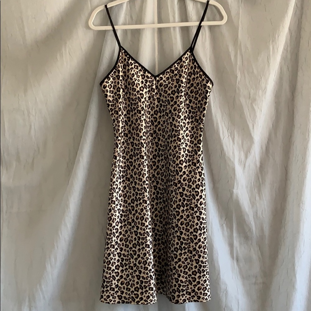 Leopard Silk Slip Dress 🐾